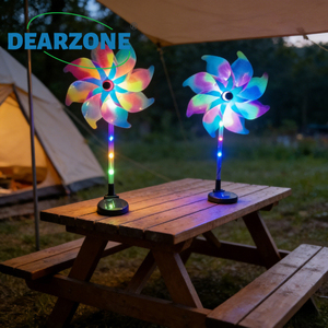 Lampe <span class=keywords><strong>solaire</strong></span> LED extérieure étanche RGB multicolore en forme <span class=keywords><strong>de</strong></span> <span class=keywords><strong>moulin</strong></span> à vent pour pelouse, parc, allée, portail, sécurité, aménagement paysager et événements - Product Image 6