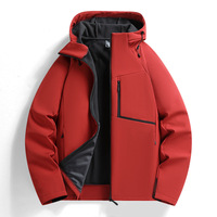 Chaqueta Cortavientos Casual de Invierno para Hombre, con Cremallera, Delgada, Impermeable, Transpirable, con Capucha, Servicio OEM, Ropa de Trabajo para Exteriores