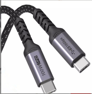 สาย USB C 100W ชาร์จเร็วสายดาต้าไนล่อนยืดหยุ่นใช้ได้กับสายชาร์จเร็วพวงกุญแจ PD 60W - Product Image 6