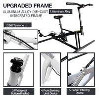 Vélo aquatique à pédales plat à une place avec cadre en aluminium et coussin d'air avant pour rivière, pliable, de Chine Lumark