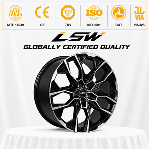 LS8186 5x120 ET20 ET35 ล้อแม็กซ์ฟอร์จ 18 19 20 นิ้ว ขายดี มีจำนวนจำกัด สีดำ ขอบดำลายตาข่าย - Product Image 3