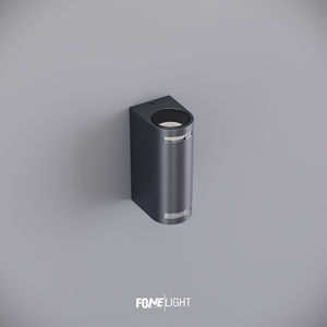 Lunara 17 cm applique murale en aluminium et verre Design rond moderne pour patio jardin et entrée Appliques murales extérieures - Product Image 3