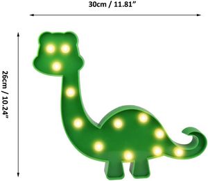 डायनासोर नाइट लाइट नर्सरी सजावट पार्टी सजावट बच्चों के लिए जन्मदिन के उपहार के लिए मार्की पशु चिन्ह के साथ सजावटी टेबल लैंप - Product Image 2