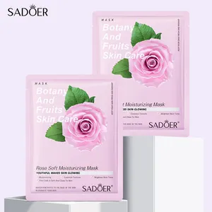Free Sample Private Label Cosmetic SADOER Aloe Rose Plant Extract Moisturizing Facial Mask