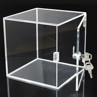 Boîte en acrylique transparente avec couvercle verrouillable, boîte en acrylique transparente personnalisée avec serrure, vitrine en acrylique verrouillable, présentoirs en acrylique avec couvercles verrouillables