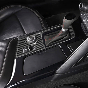 Shasha Luxury Carbon Fiber Center Shift Panel <strong>Trim</strong> Frame for Corvette C7 2014-2019 Interior Accessories <strong>Trim</strong> Cover - Product Image 5