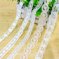ERKOUMI HOT SALE Bordir Mewah Dekoratif Multi Warna Motif Bunga Mawar dari Kain Katun Mesh 1.8-2.6cm Renda untuk Pakaian Pernikahan Lolita