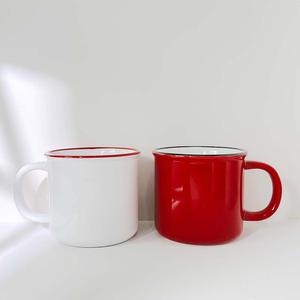 Ruasun Curved <b>Porcelain</b> <b>Mugs</b> With Gold Rim Custom Logo Printing For Promotional Gifts Business Souvenirs - Product Image 2