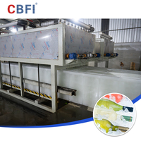 Machine à glace industrielle à refroidissement direct contrôlée par PLC, en acier inoxydable 304, avec pompe à engrenages haute précision et refroidissement par eau