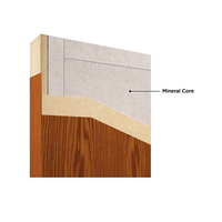 Porte coupe-feu en bois avec placage naturel et peinture PU, design personnalisé certifié