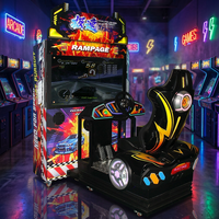 Machine de jeu de course pour adultes axée sur le divertissement avec piste réelle, course à haute vitesse et fonctionnalités de compétition à connexion à distance