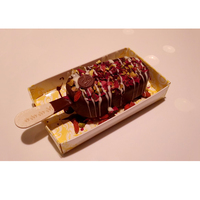 Boîte de plateau en papier avec impression personnalisée créative de hot-dog de maïs Popsicle bar Boîte de papier d'emballage de petit récipient de collation de hot-dog de sucette glacée