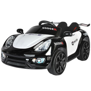 Auto Eléctrico de Policía para Niños, con Tracción en las Cuatro Ruedas, Control Remoto, para Niños de 2 a 4 Años, con Batería, Construcción de ABS - Product Image 1
