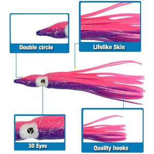 Esca Artificiale Luminosa a Forma di Polpo Morbido <span class=keywords><strong>per</strong></span> la Pesca, 5 Pezzi, 5cm 6cm 7cm 10cm 12cm, all'Ingrosso - Product Image 3
