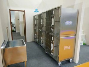 Équipement vétérinaire OSCAT <span class=keywords><strong>Cage</strong></span> à presser pour chat vétérinaire EC-4 Instrument vétérinaire Cages pour chat vétérinaire - Product Image 5