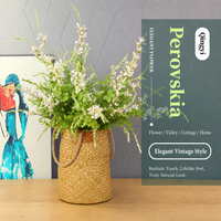 Rangkaian Bunga Eucalyptus dan Scabiosa Tiruan Real Touch untuk Dekorasi Vas Rumah, Gaya Farmhouse, Cocok untuk Centerpiece Pernikahan