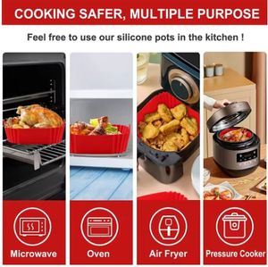 Friteuses à air en silicone de 9 pouces Plateau de cuisson pour four Pizza Poulet frit <span class=keywords><strong>Airfryer</strong></span> Panier en silicone Accessoires de revêtement de poêle <span class=keywords><strong>Airfryer</strong></span> réutilisables - Product Image 3