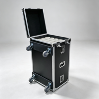 Flight case de transport en aluminium de qualité professionnelle pour microphones, idéal pour le rangement de plusieurs micros sans fil et l'équipement de scène