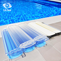 Couverture de piscine automatique télécommandée de haute qualité Water Crown en PC, vente directe d'usine pour piscine hors sol