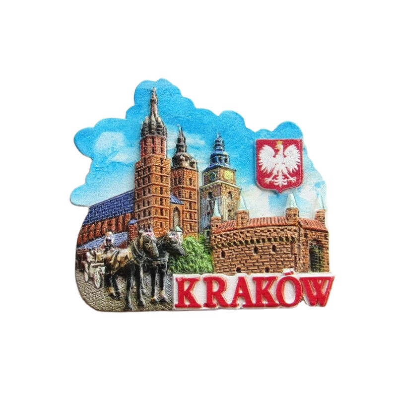 Groene Draak van Krakau Polen 3D Koelkast Magneet Reizen Souvenir Gift, Huis & Keuken Decoratie Magnetische Sticker Krakau Polen Koelkast Magneet Collectie