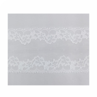 Bordure florale en dentelle de nylon non extensible de 6,3 cm pour inserts de vêtements