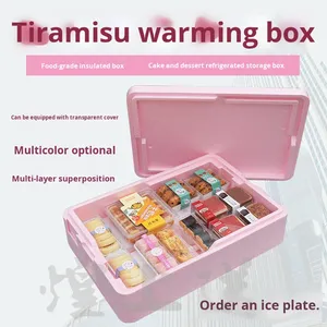 Hộp bánh thương mại cách nhiệt EPP nhiều lớp xếp chồng được hình chữ nhật, dùng đựng bánh tiramisu, bánh ngọt, có lớp mút cách nhiệt - Product Image 3