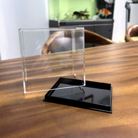 Boîtes rectangulaires transparentes en acrylique PS avec couvercle, fourniture directe d'usine, pour organisateur de bureau, rangement de jouets d'anime, présentoirs