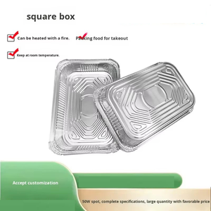 Boîte en aluminium épaisse jetable pour la cuisson à emporter, spéciale isolation domestique, pour poisson grillé, <span class=keywords><strong>vaisselle</strong></span> - Product Image 5