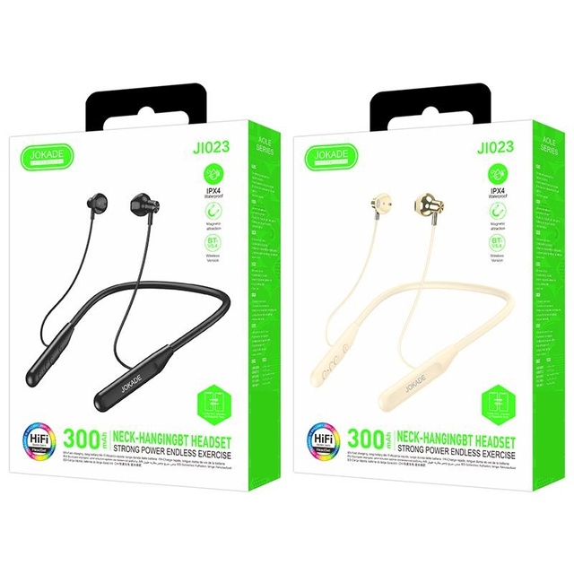 JOKADE Factory Direct Neckband Wireless Headphones 5.4 Version for Sports/Gym/Jogging 40H Music Play IPX4/Travel/Commute/Office