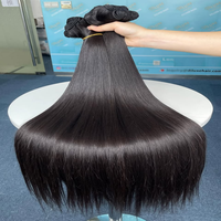 Lot en gros de Cheveux Humains Naturels Remy Vietnamiens de Haute Qualité, 100% Bruts, Double Trame, Sans Chute ni Nœuds, pour Tissage et Extensions