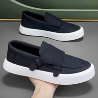 Nouvelles chaussures bateau respirantes pour hommes style britannique 2025 – Tendance décontractée et jeune pour l'été