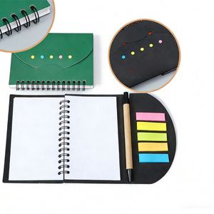 Customized logo Multifunctional Combination Note Pad <b>Notepad</b> Corporate Promotional Kraft Paper Coil Notebook - Product Image 2