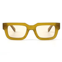 Vente en gros Lunettes de soleil carrées vintage unisexes Lunettes de soleil polarisées à la mode en acétate avec verres UV400 pour hommes et femmes