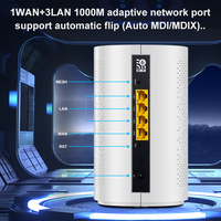Nuevo Router 5G Inalámbrico para el Hogar WiFi 6 OpenWrt 21 de Doble Banda 2.4G y 5.8G 3000Mbps 256MB DDR3 802.11ax con Chipset MT7981B QoS Firewall VPN
