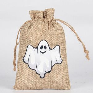Bolsa de Yute al por Mayor 10x15cm, Bolsa de Cuerda de Yute Personalizable con Logotipo de Terror, Bolsa de Regalo para Decoración de Halloween, Empaque de Dulces - Product Image 4
