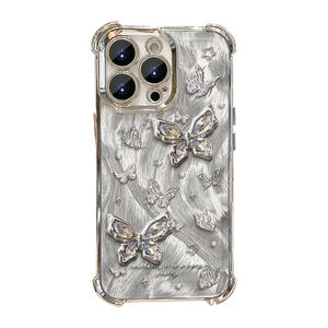 Bracelet papillon scintillant, coque de téléphone en TPU électro-plaqué pour Samsung Galaxy A15 A12 A13 <span class=keywords><strong>A22</strong></span> A23 A24 A32 <span class=keywords><strong>A33</strong></span> A53 A73 - Product Image 2
