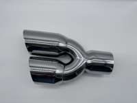 Embouts d'échappement doubles en acier inoxydable quadruples de 4 "pour silencieux de voiture, tuyaux d'échappement universels