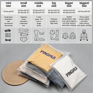 Custom Frosted Zipper <b>Bags</b> Resealable PE Plastic Clothing <b>Packaging</b> <b>Bags</b> for Garment T-shirt Socks - Product Image 5