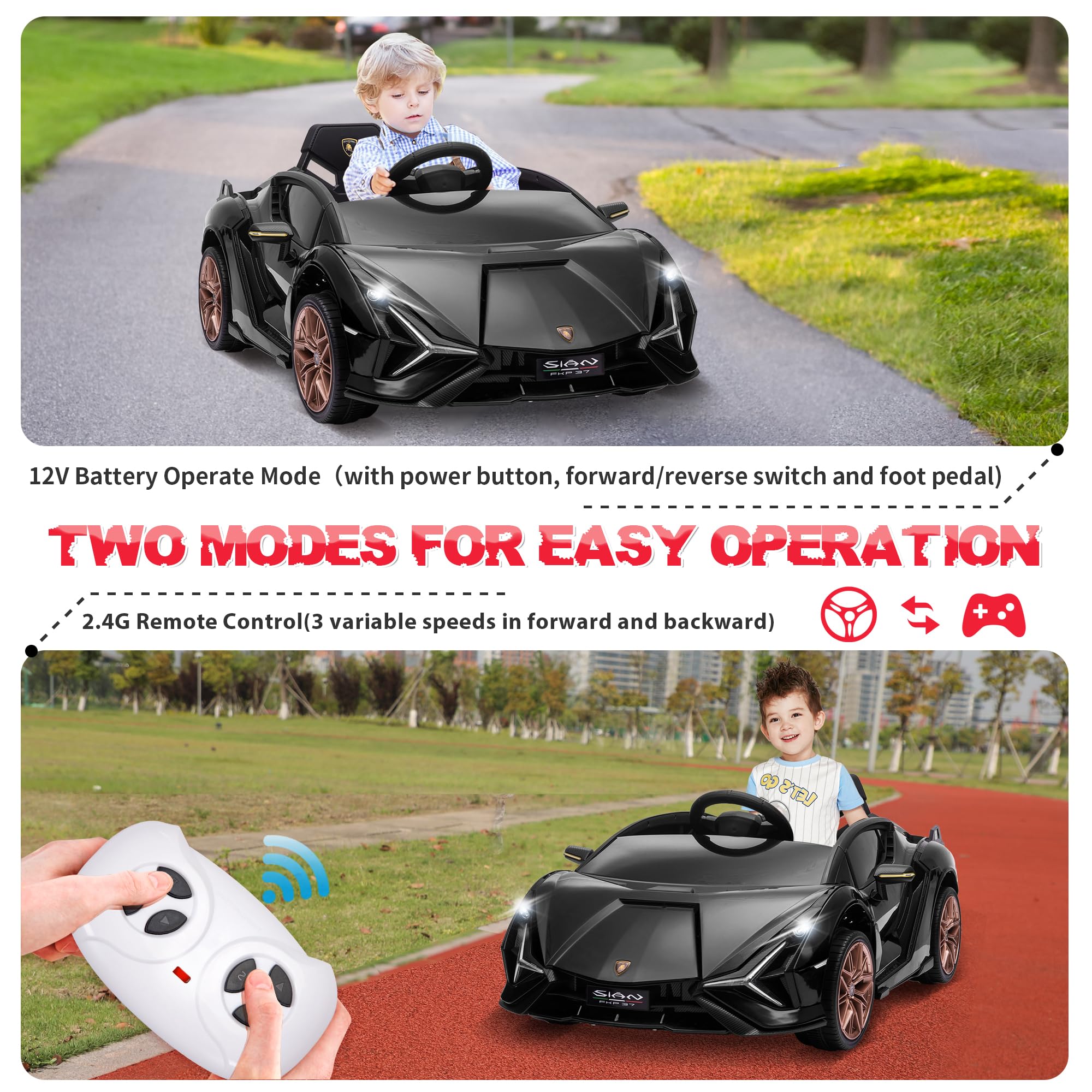子供のための認可された12vランボルギーニミニ電気自動車