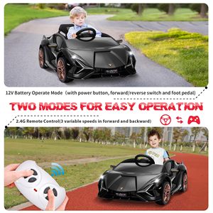 Mini <span class=keywords><strong>Auto</strong></span> Elettrica per Bambini <span class=keywords><strong>Lamborghini</strong></span> Sián con Licenza Ufficiale 12V, Go-Kart Cavalcabile da Drift a Batteria - Product Image 4