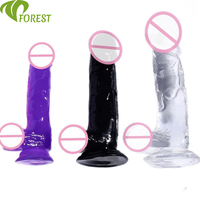 Venta al por mayor TTFOREST: Vibradores de TPE suave tipo gelatina, impermeables, grandes y realistas para mujeres. Compra a granel.