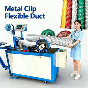 High Temperature Flex Tarpaulin Glass Silicone Coated Fabric Clip Spiral Lock Duct Making Machine Gas Heater Exhaust <b>Hose</b> Flexib - Product Image 4