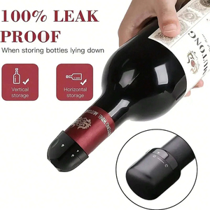 Venta al por mayor 1 ud. Mini tapón de vino negro para champán, sellador doméstico de cocina a prueba de fugas, utensilio giratorio para conservar el vino - Product Image 5