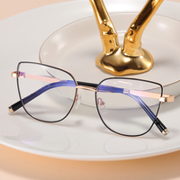 MS 81509 2024 Nouvelles femmes Métal Brillant Mince Lunettes Cadre Optique Anti-Lumière Bleue Lunettes Brillantes Conception Logo Personnalisé