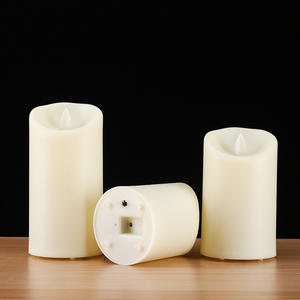 Bougies LED rechargeables à pilier sans flamme avec flamme mobile bougies LED avec câble USB décoration intérieure extérieure fête maison - Product Image 1