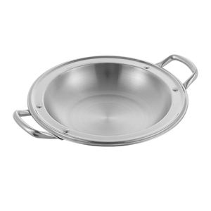 Wok en acier inoxydable avec doubles poignées, ustensiles de cuisine, Wok <span class=keywords><strong>chinois</strong></span>, marmite, vente en gros, nouveaux produits - Product Image 2