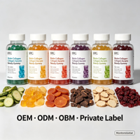 Gummies de beauté OEM ODM à marque privée, Biotine Collagène Kératine, 60 pièces en forme d'ours, Formule personnalisée, Complément pour la croissance des cheveux, de la peau et des ongles