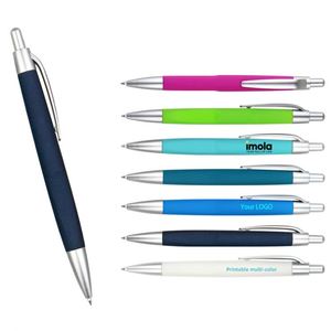 Bolígrafo de Plástico RTS, Bolígrafo Económico de Plástico con Recubrimiento de Goma para Hotel, con Impresión de Logotipo Personalizado - Product Image 1