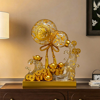 Sculpture de gourde en résine et verre moderne TONFO, statue de la fortune Feng Shui, ornement de table pour salon, armoire à vin, meuble TV, décoration