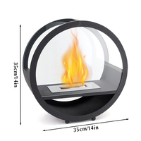 Nouveau design Cheminée autoportante en verre de table Cheminée à l'éthanol biologique pour jardin extérieur